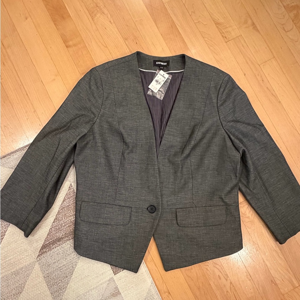 Express Charcoal Blazer
